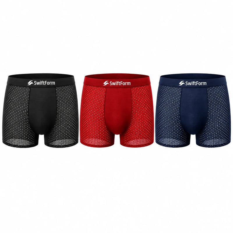 3-Pack Andningsbara Is-Silk Boxershorts
